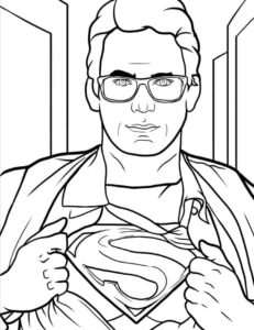 coloriage Superman pour enfant gratuit
