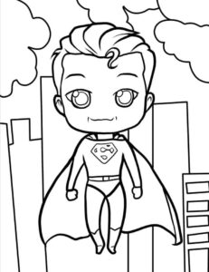 coloriage Superman à imprimer pour enfant de 10 ans