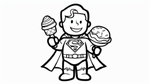 coloriage Superman à imprimer pour enfant de 3 ans