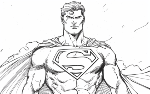 coloriage Superman à imprimer gratuit