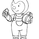 coloriage T’choupi à imprimer pdf