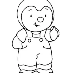 coloriage T’choupi à imprimer pour enfant de 7 ans