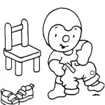 coloriage T’choupi pour enfant de à imprimer