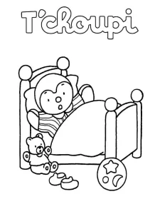 coloriage T’choupi pour primaire