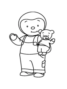 coloriage T’choupi educatif pour enfant