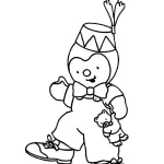 coloriage T’choupi pour enfant à imprimer