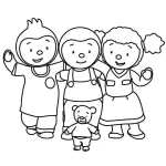 coloriage T’choupi pour enfants à imprimer