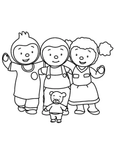 coloriage T’choupi pour enfants à imprimer