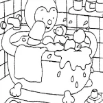 coloriage T’choupi à imprimer pour enfant de 2 ans