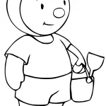 coloriage T’choupi pour primaire