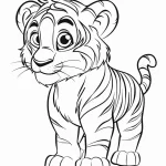 image de coloriage Tigre pour enfant