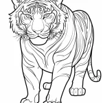 coloriage Tigre pour enfant à imprimer