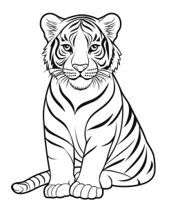 coloriage Tigre a colorier en ligne