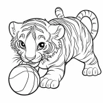 télécharger coloriage Tigre gratuit
