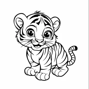 coloriage Tigre a dessiner et imprimer