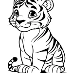 coloriage Tigre pour enfant gratuit