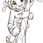 coloriage Tigre à imprimer pour enfant de 10 ans