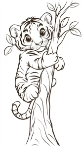 coloriage Tigre à imprimer pour enfant de 10 ans