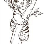 coloriage Tigre pour enfants à télécharger