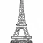 coloriage Tour Eiffel a dessiner en ligne