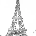 imprimer coloriage Tour Eiffel pour enfant