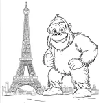 coloriage Tour Eiffel à imprimer pour enfant de 12 ans