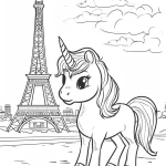 coloriage Tour Eiffel pour enfant a imprimer gratuit