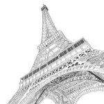 coloriage Tour Eiffel pour enfant gratuit