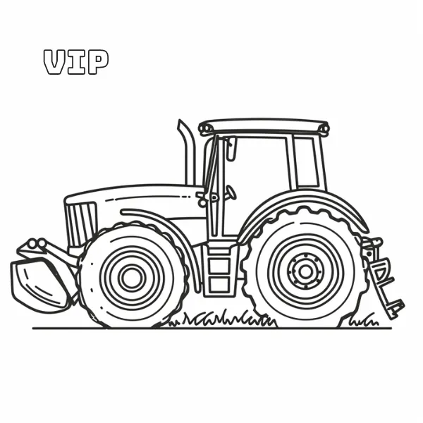 Tranh tô màu Tracteur