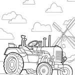 coloriage Tracteur à imprimer gratuitement