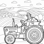 coloriage Tracteur pour enfants à télécharger