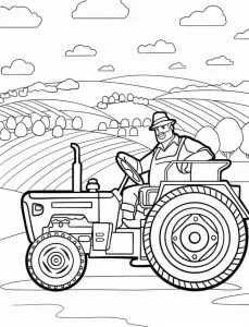 coloriage Tracteur pour enfants à télécharger