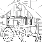 coloriage Tracteur pour enfant de 4 ans