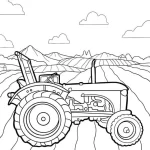 télécharger coloriage Tracteur gratuit