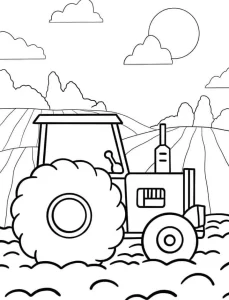 coloriage Tracteur a colorier en ligne gratuitement