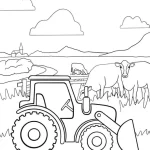coloriage Tracteur pour enfants à télécharger