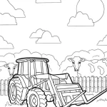coloriage Tracteur pour enfants à télécharger
