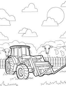 coloriage Tracteur pour enfants à télécharger