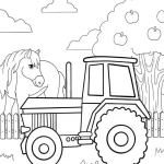 coloriage Tracteur a telecharger