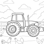 coloriage Tracteur en ligne pour enfant