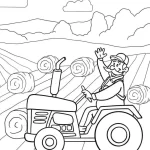 coloriage Tracteur à imprimer pour enfant de 3 ans