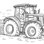 coloriage Tracteur gratuit pour enfants