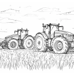coloriage Tracteur a telecharger