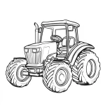coloriage Tracteur à imprimer pour enfant de 7 ans