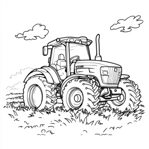 coloriage Tracteur pour enfant de 7 ans