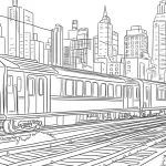 image pour coloriage Train enfant
