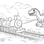 coloriage Train à imprimer pour enfant de 7 ans