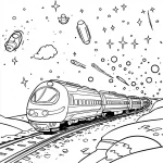 coloriage Train de pour enfants