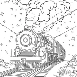 coloriage Train en ligne pour enfant