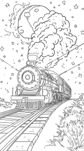 coloriage Train en ligne pour enfant